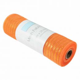 Metallic Mesh Fabric Roll 9m x 25.5cm | Orange