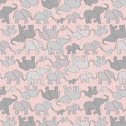 Special Delivery Lewis & Irene Fabric | Elephants & Stars Pink