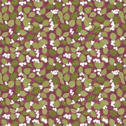 Winter Botanical Lewis & Irene | Snowberry Dark Red With Pearl