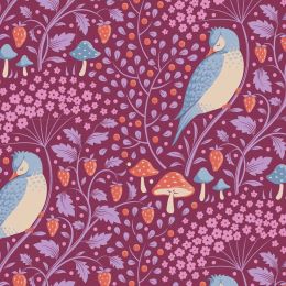 Hibernation Tilda Fabric | Sleepybird Mulberry