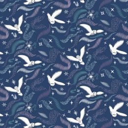 Cassandra Connolly Arctic Adventure Fabric | Arctic Aura Midnight Blue Pearl