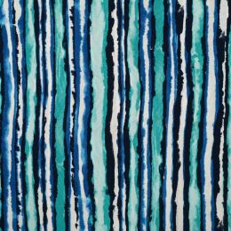 Chally Fabric | Watercoloured Stripes Blues