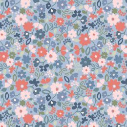 Grandma's Quilt Lewis & Irene Fabric | Ditzy Floral Blue