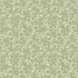 Grandma's Quilt Lewis & Irene Fabric | Flower Chains Green