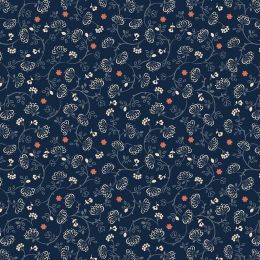 Grandma's Quilt Lewis & Irene Fabric | Flower Chains Dark Blue