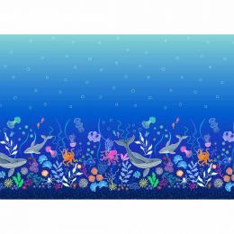 Ocean Glow Lewis & Irene Fabric | Double Edge Border