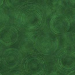 Extra Wide Fabric | Circles Green