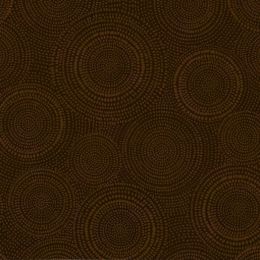 Extra Wide Fabric | Circles Brown
