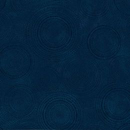 Extra Wide Fabric | Circles Navy