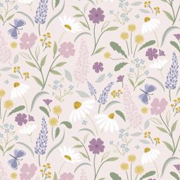 Cassandra Connolly Floral Song Fabric | Bloom Light Pink