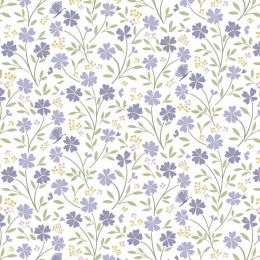 Cassandra Connolly Floral Song Fabric | Little Blossom White
