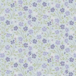 Cassandra Connolly Floral Song Fabric | Little Blossom Duck Egg