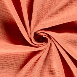 Double Gauze Fabric | Plain Coral