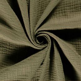 Double Gauze Fabric | Plain Forest Green