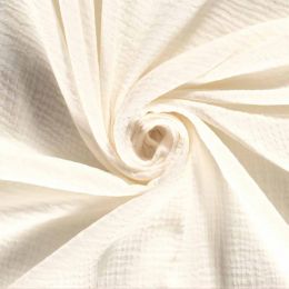 Double Gauze Fabric | Plain Ivory