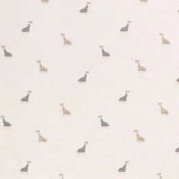 Cotton Rich Jersey Fabric | Giraffe Off White
