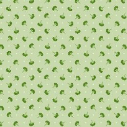 The Kitchen Garden Lewis & Irene Fabric | Polka Dot Broccoli Light Green