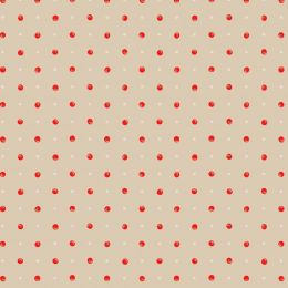 The Kitchen Garden Lewis & Irene Fabric | Polka Dot Tomato Natural