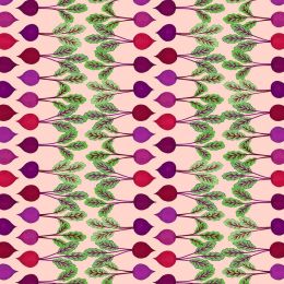 The Kitchen Garden Lewis & Irene Fabric | Beetroot stripe Light purple