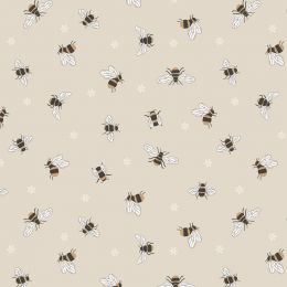 Wide Width Lewis & Irene Fabric | Bees Dark Cream