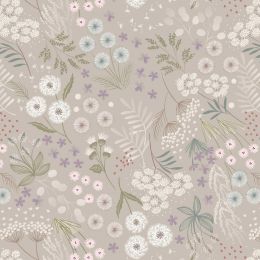 Wide Width Lewis & Irene Fabric | Meadow Flowers Natural