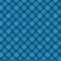 Small Things Celtic Inspired Lewis & Irene Fabric | Check Blue