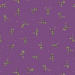 Small Things Celtic Inspired Lewis & Irene Fabric | Stag Purple