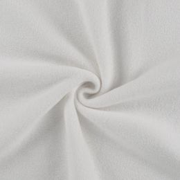 Terry Backed Fleece Fabric | White