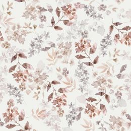 Organic Jersey Fabric | Waterflowers Terracotta