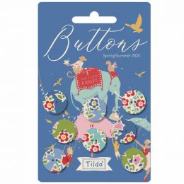 Jubilee Tilda Fabric Covered Buttons - 16mm, 8 pcs