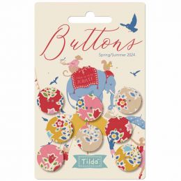 Jubilee Tilda Fabric Covered Buttons - 18mm, 8 pcs