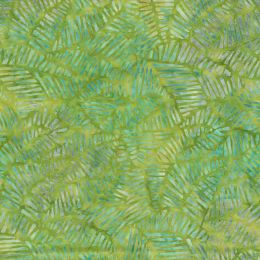 Prismatic Colour Splash Batik Fabric | Stylized Puzzle Lime Green