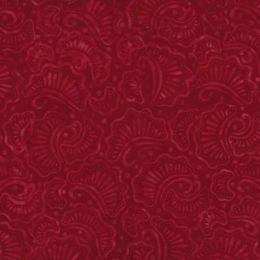 Prismatic Colour Splash Batik Fabric | Wavy Fans Red
