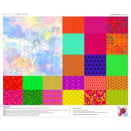 Delphine Brooks Flower Collection Lewis & Irene Fabric | Poppy - Bright