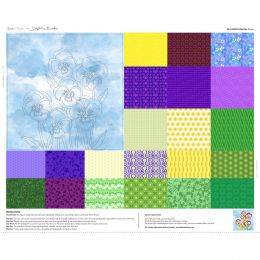 Delphine Brooks Flower Collection Lewis & Irene Fabric | Pansies - Natural