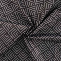 Printed Waterproof Raincoat Fabric | Reflector Antracite