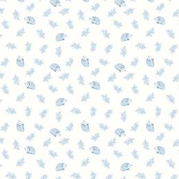 Forget Me Not Lane Lewis & Irene Fabric | Little Hedgehog Cream