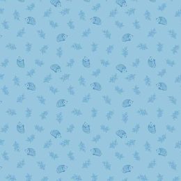 Forget Me Not Lane Lewis & Irene Fabric | Little Hedgehog Sky Blue