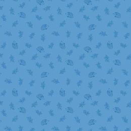 Forget Me Not Lane Lewis & Irene Fabric | Little Hedgehog Country Blue