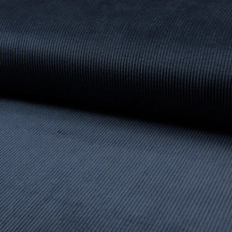 8w Washed Corduroy Fabric | Navy