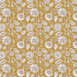 Indian Summer Fabric by Stuart Hillard | Floral Gold