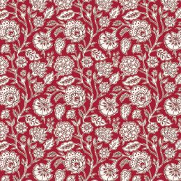 Indian Summer Fabric by Stuart Hillard | Floral Red