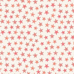 Puffin Rock Lewis & Irene Fabric | Orange Starfish On Cream