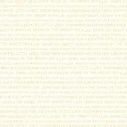 Away In A Manger Lewis & Irene Fabric | Away In A Manger Cream Gold Metallic