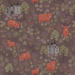 Loch Lewis Flannel Lewis & Irene | Castles & Highland Cattle Mocha