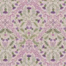 Loch Lewis Flannel Lewis & Irene | Purple Thistle On Natural