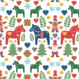Tomtens Folklore Christmas Lewis & Irene | Tomtens & Christmas Horses White