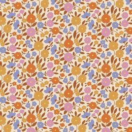 Tilda Wallflower Fabric | Janice Caramel