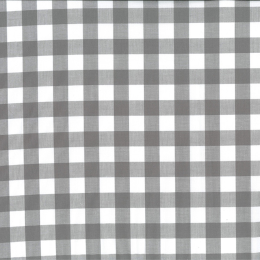 Berkshire Yarn Dyed Cotton Gingham Fabric, 17mm | Grey