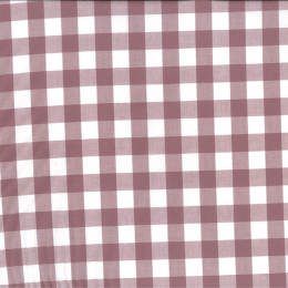 Berkshire Yarn Dyed Cotton Gingham Fabric, 17mm | Mauve